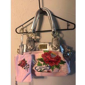 Ed Hardy pink purse
